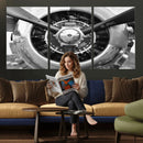 Vintage Propeller Plane Wall Art Canvas Print, Black and by MyGreatCanvas | Canvas Wall Art Prints | Photo Prints & Wall Decor