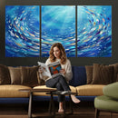 School of Fish Canvas Print | Blue Ocean Underwater Wall Art by MyGreatCanvas | Canvas Wall Art Prints | Photo Prints & Wall Decor