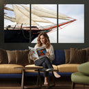 Sailboat Wall Art Canvas Print, Vintage Ship Bow Framed by MyGreatCanvas | Canvas Wall Art Prints | Photo Prints & Wall Decor