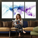 Global Flight Routes Map Canvas Wall Art, Worldwide Aviation Network Print, International Air Travel Wall Decor by MyGreatCanvas | Canvas Wall Art Prints | Photo Prints & Wall Decor