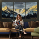 Abstract Mountain Wall Art Canvas Print Modern Landscape Painting Print