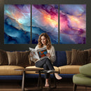 Colorful Abstract Canvas Wall Art Print, Vibrant Popup Color Art Print