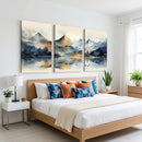 Lake Abstract Mountain Wall Art Canvas Print