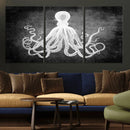 Black White Octopus Wall Art Canvas Print by MyGreatCanvas | Canvas Wall Art Prints | Photo Prints & Wall Decor