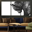 Black and White Grizzly 399 Bear Canvas Print Wall Art | by MyGreatCanvas | Canvas Wall Art Prints | Photo Prints & Wall Decor