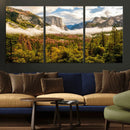 Half Dome Yosemite Canvas Wall Art – Majestic Triptych