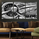 Vintage Antique Airplane Wall Art Canvas Print