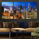 Los Angeles Night Wall Art Canvas Print