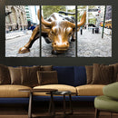 Charging Bull Wall Art Canvas Print