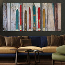 Vintage Wooden Weathered Ski's in Front of an Old Barn Wall by MyGreatCanvas | Canvas Wall Art Prints | Photo Prints & Wall Decor