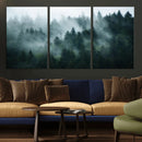 Misty Forest Wall Art – Serene Green Landscape Canvas Print, by MyGreatCanvas | Canvas Wall Art Prints | Photo Prints & Wall Decor