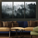 Foggy Forest Wall Art Canvas Print | 3 Panel Large Misty by MyGreatCanvas | Canvas Wall Art Prints | Photo Prints & Wall Decor