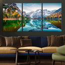 Spectacular autumn view of Braies Lake Wall Art Canvas Print by MyGreatCanvas | Canvas Wall Art Prints | Photo Prints & Wall Decor
