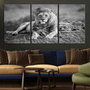 King Forest Lion Wall Art Canvas Print – Framed Majestic by MyGreatCanvas | Canvas Wall Art Prints | Photo Prints & Wall Decor