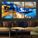 Blue Orange Marble Fluid Effect Canvas Wall Art Print by MyGreatCanvas | Canvas Wall Art Prints | Photo Prints & Wall Decor