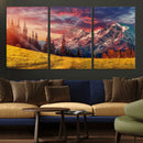 Mountain and Daylight Red Sunset Wall Art Canvas Print by MyGreatCanvas | Canvas Wall Art Prints | Photo Prints & Wall Decor