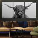 Texas Cow Wall Art Canvas, Texas Longhorn Cattle Canvas by MyGreatCanvas | Canvas Wall Art Prints | Photo Prints & Wall Decor