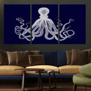Blue Octopus Wall Art Canvas Print by MyGreatCanvas | Canvas Wall Art Prints | Photo Prints & Wall Decor