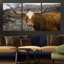 Texas Longhorn Canvas Wall Art - Longhorn Steer Canvas Wall by MyGreatCanvas | Canvas Wall Art Prints | Photo Prints & Wall Decor