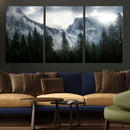 Wall Art Foggy Forest Landscape Canvas Print