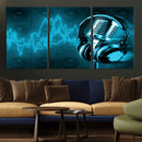 Music and Microphone Wall Art Canvas Print by MyGreatCanvas | Canvas Wall Art Prints | Photo Prints & Wall Decor