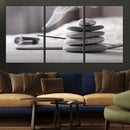 Burning Incense and Zen Stones Buddhism Wall Art, Zen Stones
