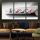 Framed Luck Poker Cards Canvas – Modern Triptych Wall Art,