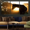 Horse at Sunset Wall Art Animal Canvas Print