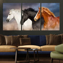 Animal Wall Art Three Horses Farmhouse Art Canvas, Framed by MyGreatCanvas | Canvas Wall Art Prints | Photo Prints & Wall Decor