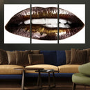 Close Up Lips Wall Art Canvas Print