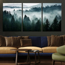 Captivating Misty Forest Wall Art Canvas, Premium Canvas