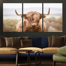 Scottish Serene Highland Cow Canvas Wall Art – Serene