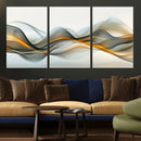 Abstract Wave Canvas Wall Art – Fluid Contemporary Elegance