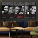 Thinker Quintet Canvas Wall Art – Martin, Obama, Malcolm X,