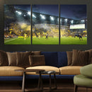 Columbus Crew Stadium Match Triple Canvas Wall Art - Dynamic