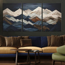 Rustic Mountain Landscape Wall Art Canvas Print – Framed 3D