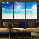 Blue Ocean Wall Art Canvas Print - Tranquil Ocean Paradise