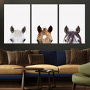 Horse Prints Set, Set of 3 Horse Wall Art, Horses Portraits, by MyGreatCanvas | Canvas Wall Art Prints | Photo Prints & Wall Decor