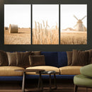 Vintage Farmhouse Triptych Wall Art – Giclée Canvas