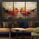 Abstract Angel Wings Canvas Wall Art – Framed and Ready to