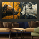 Bear and Bull Wall Art Canvas Print – Abstract Animal by MyGreatCanvas | Canvas Wall Art Prints | Photo Prints & Wall Decor