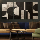 Abstract Brown Wabi Sabi Canvas Print Set – Minimalist