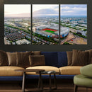 Old Trafford Manchester United Stadium Wall Art Canvas Print