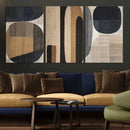 Abstract Minimalist Canvas Wall Art - Neutral Geometric