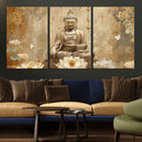Buddha Wall Art Canvas Print, Buddha Meditation Room Decor,