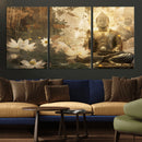 Zen Buddha Wall Art Canvas Print | Peaceful Meditation Decor