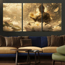 Golden Buddha Wall Art | Yoga Room Decor and Meditation Room by MyGreatCanvas | Canvas Wall Art Prints | Photo Prints & Wall Decor
