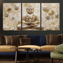 Serene Buddha Wall Art | Yoga Room Decor and Meditation Wall