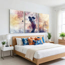 Abstract Watercolor Golf Player Wall Art Canvas Print