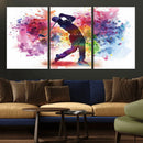 Colorful Golfer Swing Wall Art Canvas Print - Ready to Hang, by MyGreatCanvas | Canvas Wall Art Prints | Photo Prints & Wall Decor